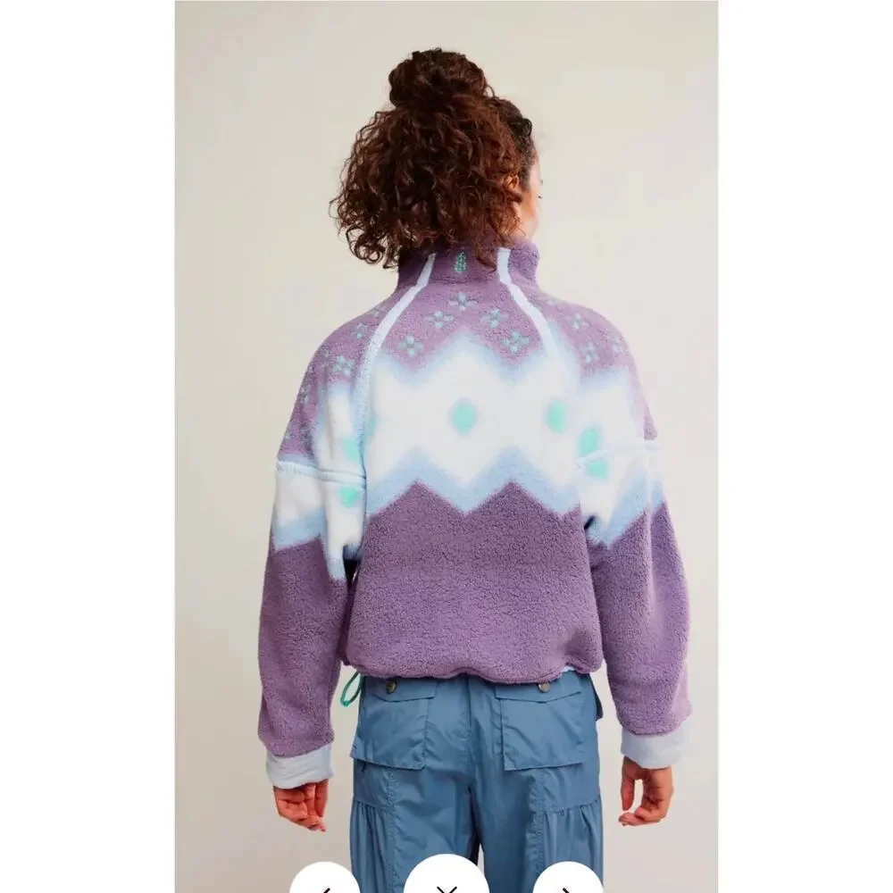 Free People Movement Printed Mountain High 1/2 Zip Size medium